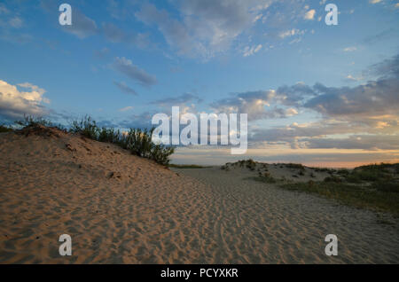 Dunes de sable et ciel. Seascape Banque D'Images