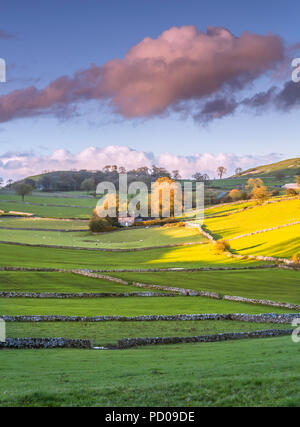 Vue sur le Pic Blanc à près de Alstonefield Ashbourne. Banque D'Images
