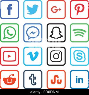 Social media icons Illustration de Vecteur