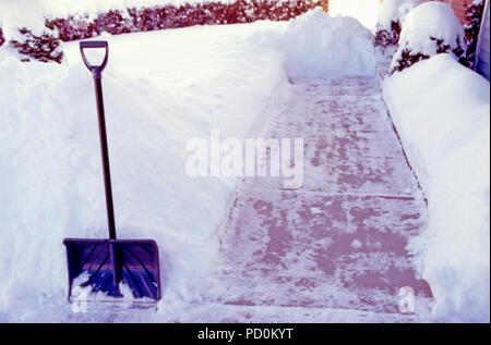 À la mi-décembre de l'année 2001, une tempête a laissé quelques pieds de neige dans les monts Wasatch Front (vallée du lac Salé). Cela a été pris sur mon chemin avant après la Banque D'Images