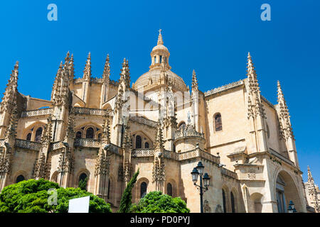 La cathédrale de Ségovie de style gothique est une cathédrale catholique romaine en Espagne Banque D'Images