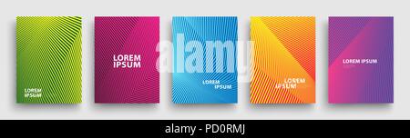 Template Design moderne et simple couvre. Ensemble de demi-teinte pour les gradients géométriques minimes Présentation, magazines, dépliants, affiches. Vector EPS 10 Illustration de Vecteur
