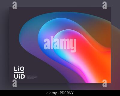 Couvercles modernes Template Design. Couleurs de liquide. Pour les formes à la mode Gradient holographique Présentation, magazines, dépliants, affiches. Vector EPS 10 Illustration de Vecteur
