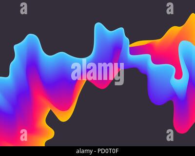 Résumé fond ondulé de gradient. Mélange de peinture futuriste Effet. Formes fluides. Vector EPS 10 Illustration de Vecteur