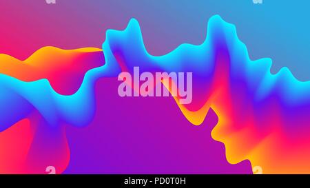 Résumé fond ondulé de gradient. Mélange de peinture futuriste Effet. Formes fluides. Vector EPS 10 Illustration de Vecteur