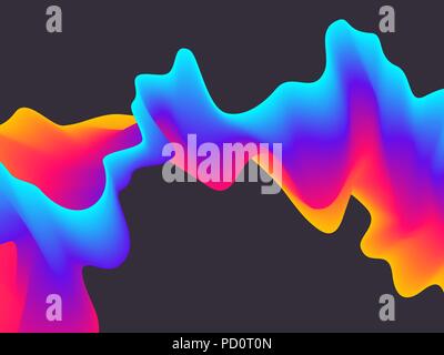 Résumé fond ondulé de gradient. Mélange de peinture futuriste Effet. Formes fluides. Vector EPS 10 Illustration de Vecteur