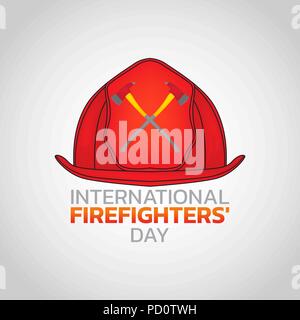 Logo de la Journée internationale de l'icône des pompiers conception, vector illustration Illustration de Vecteur