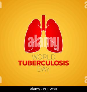 Journée mondiale de la tuberculose l'icône logo design, illustration vectorielle Illustration de Vecteur