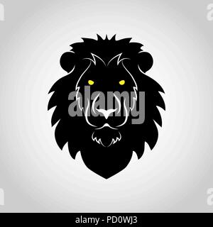 Logo Icône tête de lion. Vector illustration Illustration de Vecteur