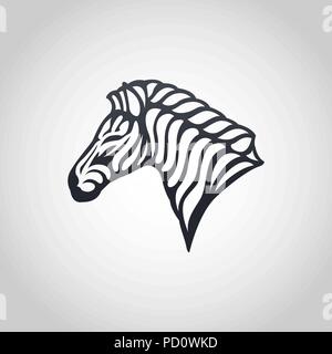 Zebra logo vector illustration icône Illustration de Vecteur