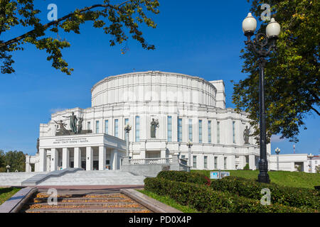 Le théâtre de ballet et d'Opéra National du Bélarus à Minsk. Banque D'Images