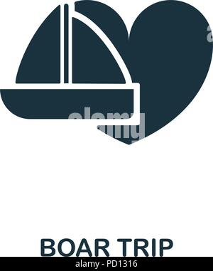 Voyage sanglier icône créative. Élément simple illustration. Voyage sanglier symbole concept de design collection lune de miel. Peut être utilisé pour le mobile et web design Illustration de Vecteur