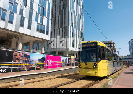 De nouveaux immeubles de grande hauteur en construction à MediaCityUK Banque D'Images