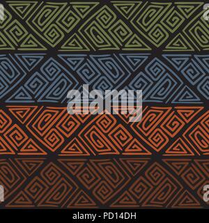 Abstract colorful hand drawn seamless pattern Illustration de Vecteur