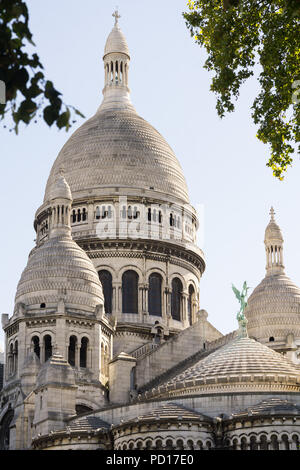 Sacré Coeur Paris - Détail de la Basilique du Sacré-Cœur à Montmartre, Paris, France, Europe. Banque D'Images
