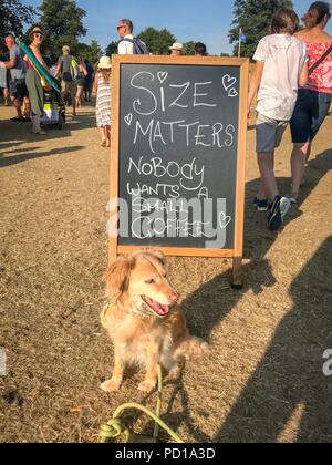 Woodstock, Oxfordshire, UK. 4 Août, 2018. Plus de 120 000 personnes ont assisté à l'Countryfile Vivre, tenue au motif de Blenheim Palace, au cours de la fin de semaine torride. La température atteignait dans les années 30 Celsius comme temps chaud couverts du Royaume-Uni. Credit : Sidney Bruere/Alamy Live News Banque D'Images