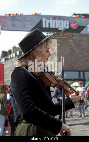 Edinburgh, Royaume-Uni. 5 août 2018. Edinburgh Fringe Festival, semaine chargée avec de bonnes audiences pour le premier week-end du festival annuel des arts, Édimbourg, Écosse, Banque D'Images