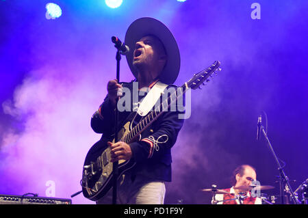 Hanovre, Allemagne. 06Th Aug 2018. Shantel & Bucovina Club Orkestar en direct à la partie sur le Ihmeufer. Hanovre, 03.08.2018 | Conditions de crédit dans le monde entier : dpa/Alamy Live News Banque D'Images