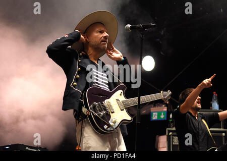 Hanovre, Allemagne. 06Th Aug 2018. Shantel & Bucovina Club Orkestar en direct à la partie sur le Ihmeufer. Hanovre, 03.08.2018 | Conditions de crédit dans le monde entier : dpa/Alamy Live News Banque D'Images