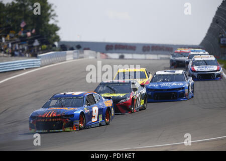 5 août 2018 - Watkins Glen, New York, États-Unis d'Amérique - Chase Elliott (9) batailles de position au cours de l'aller au bowling au Glen à Watkins Glen International, à Watkins Glen, New York. (Crédit Image : © Justin R. Noe Asp Inc/ASP via Zuma sur le fil) Banque D'Images