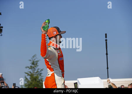 5 août 2018 - Watkins Glen, New York, États-Unis d'Amérique - Chase Elliott (9) gagne le Bowling au Glen à Watkins Glen International, à Watkins Glen, New York. (Crédit Image : © Justin R. Noe Asp Inc/ASP via Zuma sur le fil) Banque D'Images