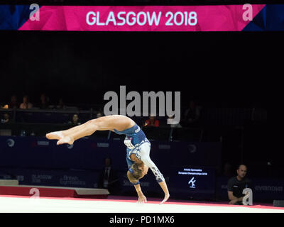 Glasgow, Ecosse, Royaume-Uni. 5 Août, 2018. L'Italie Martina Basile participe à l'étage final, pendant la journée 4 de la Glasgow 2018 Championnats d'Europe, à l'ESS Hydro. Iain McGuinness / Alamy Live News Banque D'Images