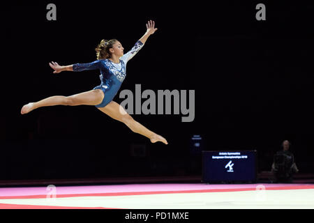 Glasgow, Ecosse, Royaume-Uni. 5 Août, 2018. L'Italie Martina Basile participe à l'étage final, pendant la journée 4 de la Glasgow 2018 Championnats d'Europe, à l'ESS Hydro. Iain McGuinness / Alamy Live News Banque D'Images