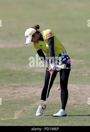 La Thaïlande est Pornanong Phatlum pendant quatre jours de la Ricoh Women's British Open au Royal Lytham & St Annes Golf Club. Banque D'Images