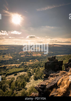 Curbar Edge - Peak District UK Banque D'Images