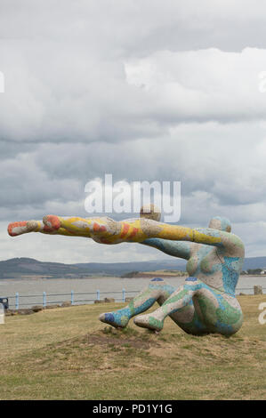 Une sculpture de l'artiste Lancaster Shane Johnstone intitulée Vénus et Cupidon- l'amour, la plus belle des désastres absolus. Le travail est également connu sous le nom de Mo Banque D'Images