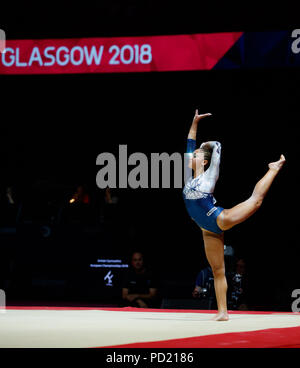 L'Italie au cours de la Martina Basile women's final plancher durant quatre jours des Championnats d'Europe 2018 à la SSE Hydro, Glasgow. ASSOCIATION DE PRESSE Photo. Photo date : dimanche 5 août 2018. Voir l'activité de l'histoire du sport. Crédit photo doit se lire : John Walton/PA Wire. RESTRICTIONS : usage éditorial uniquement, pas d'utilisation commerciale sans autorisation préalable Banque D'Images