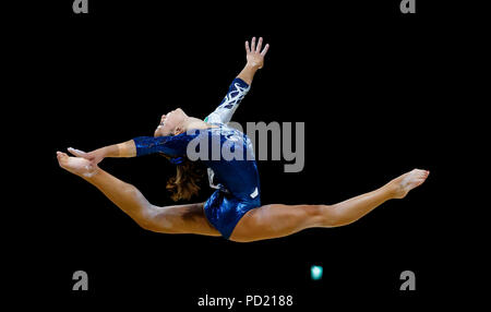 L'Italie au cours de la Martina Basile women's final plancher durant quatre jours des Championnats d'Europe 2018 à la SSE Hydro, Glasgow. ASSOCIATION DE PRESSE Photo. Photo date : dimanche 5 août 2018. Voir l'activité de l'histoire du sport. Crédit photo doit se lire : John Walton/PA Wire. RESTRICTIONS : usage éditorial uniquement, pas d'utilisation commerciale sans autorisation préalable Banque D'Images