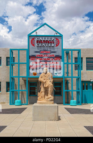 Nouveau Mexique, Route 66, Gallup Cultural Center, chef Navajo Manuelito Banque D'Images