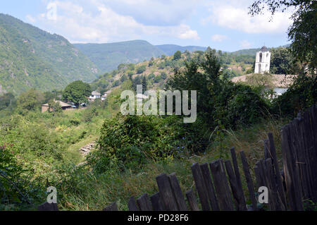 Kovatchevitca Village-Museum, montagne Rhodopes Banque D'Images