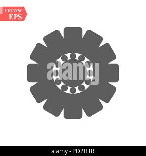 L'icône de réglage d'outils, vecteur, COG, signe d'Engrenage isolé sur fond blanc. Concept de compte options de l'aide. Trendy style plat pour la conception graphique, logo, site Web, médias sociaux, l'ASSURANCE-CHÔMAGE, mobile app, EPS10 Illustration de Vecteur
