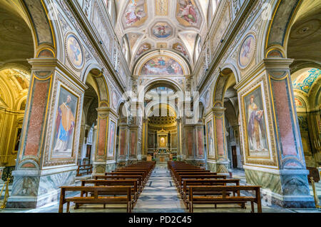 Église de Santa Maria in Aquiro, à Rome, Italie. Banque D'Images