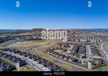 Vue aérienne de certaines capacités dans Cast Rock, Colorado Banque D'Images