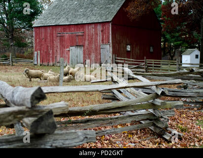 Old Bethpage Village Restauration sur Long Island, NY Banque D'Images