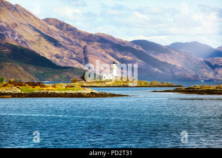 Ornsay Phare dans le Loch Hourn Banque D'Images