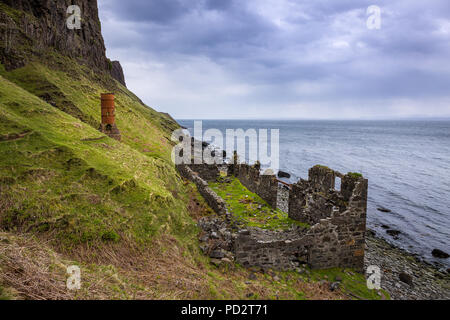 Ruines d'une ancienne usine de dynamite, Isle of Skye Banque D'Images