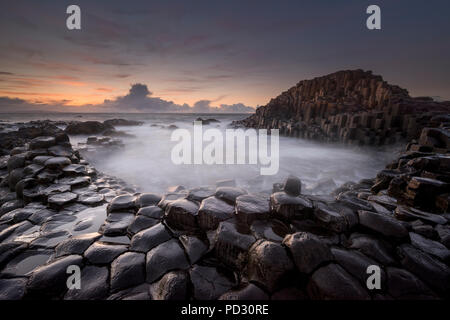 Giant's Causeway, comté d'Antrim, en Irlande du Nord, Royaume-Uni Banque D'Images