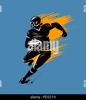 Football américain, bannière. Concept sport Vector illustration Illustration de Vecteur