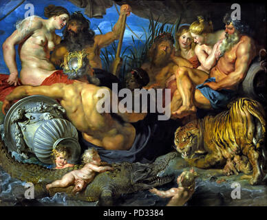 Les quatre fleuves du paradis 1615 de Peter Paul Rubens (1577-1640) Belgique belge flamande Banque D'Images