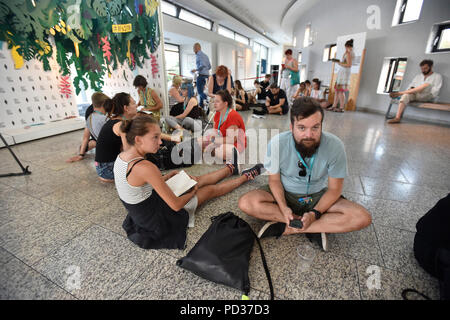 Uherske Hradiste, République tchèque. Le 04 août, 2018. L'École de Cinéma de l'été festival à Uherske Hradiste, République tchèque, le 4 août 2018. Credit : Dalibor Gluck/CTK Photo/Alamy Live News Banque D'Images