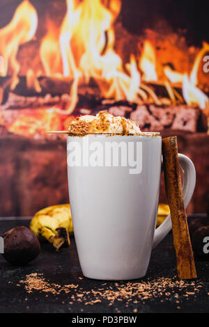 Banane caramélisée champurrado Banque D'Images
