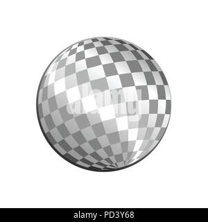 Silver Light Disco Ball Symbole vecteur modèle de conception de logo graphique Illustration de Vecteur