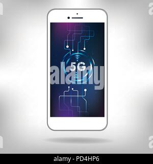 La communication 5G, smartphone vector illustration EPS 10 Illustration de Vecteur