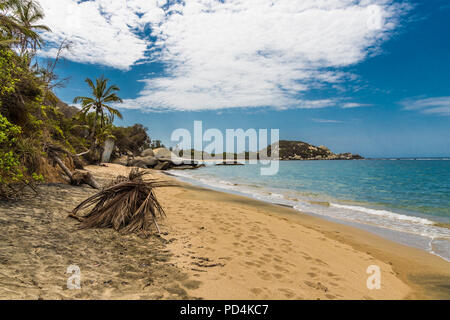 Une vue dans le Parc National Tayrona en Colombie Banque D'Images