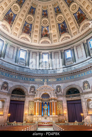 Intérieur de Frederiks Kirke (Frederik's Church), connu sous le nom de Marmorkirken (l'église de marbre), Frederiksstaden, Copenhague, Danemark Banque D'Images