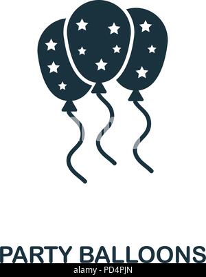 L'icône de création de ballons parti. Élément simple illustration. Ballons parti symbole de conception partie icon collection. Peut être utilisé pour le mobile et Illustration de Vecteur